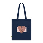 Organic Beating Heart Cotton Tote Bag