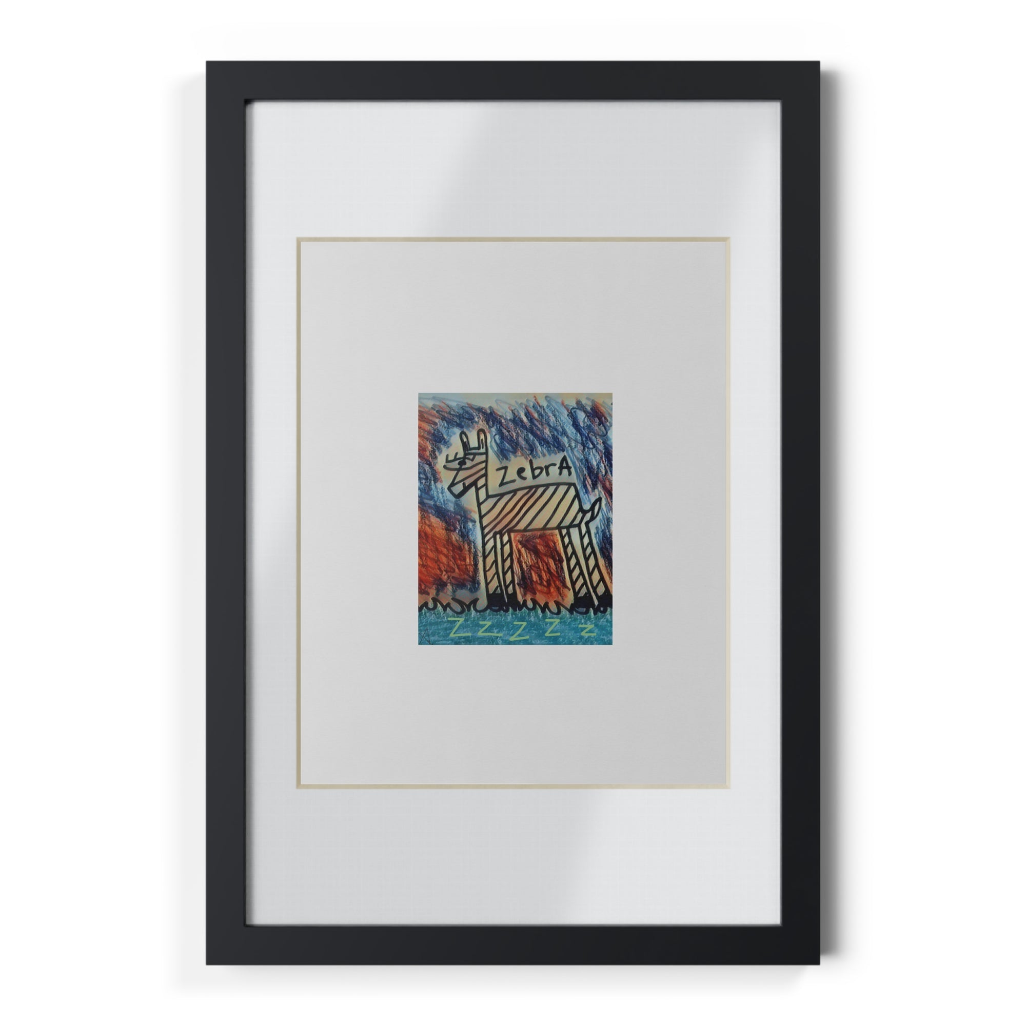 Cyber Zebra Framed Posters, Black