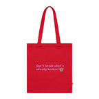 Organic Beating Heart Cotton Tote Bag