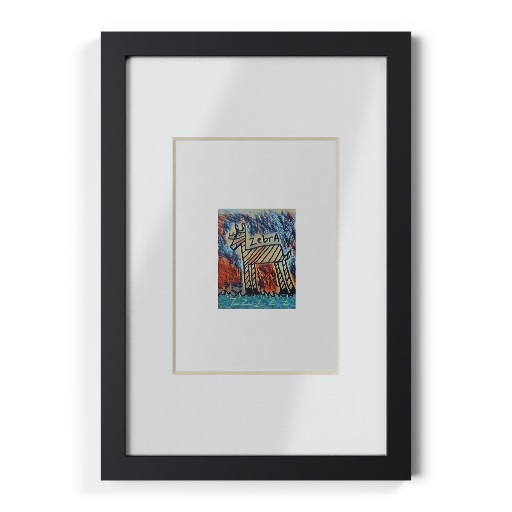 Cyber Zebra Framed Posters, Black