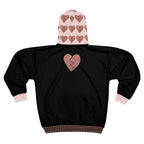 Unisex Broken Zip up Heart Hoodie