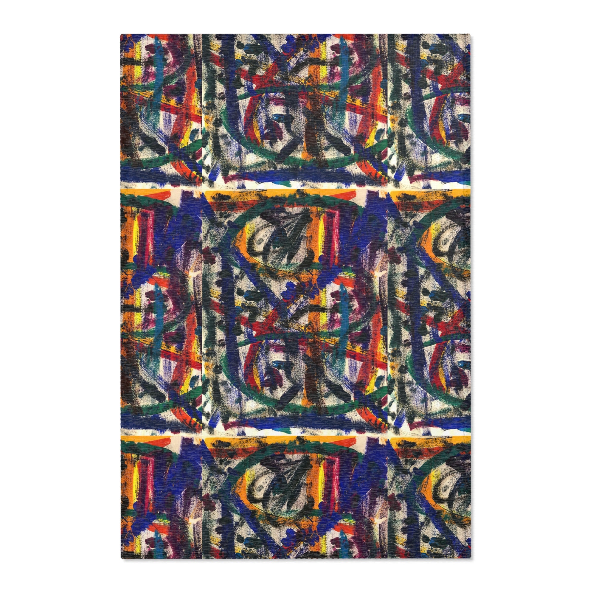 Colorful Bohemian Area Rug, Vibrant Home Decor, Abstract Pattern Carpet, Living Room Mat, Unique Gift for Housewarming
