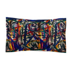 Vibrant Artistic Microfiber Pillow Sham, Bohemian Bedding, Colorful Home Decor, Cozy Bedroom Accent, Unique Gift Idea