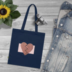 Organic Beating Heart Cotton Tote Bag