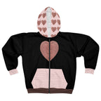 Unisex Broken Zip up Heart Hoodie