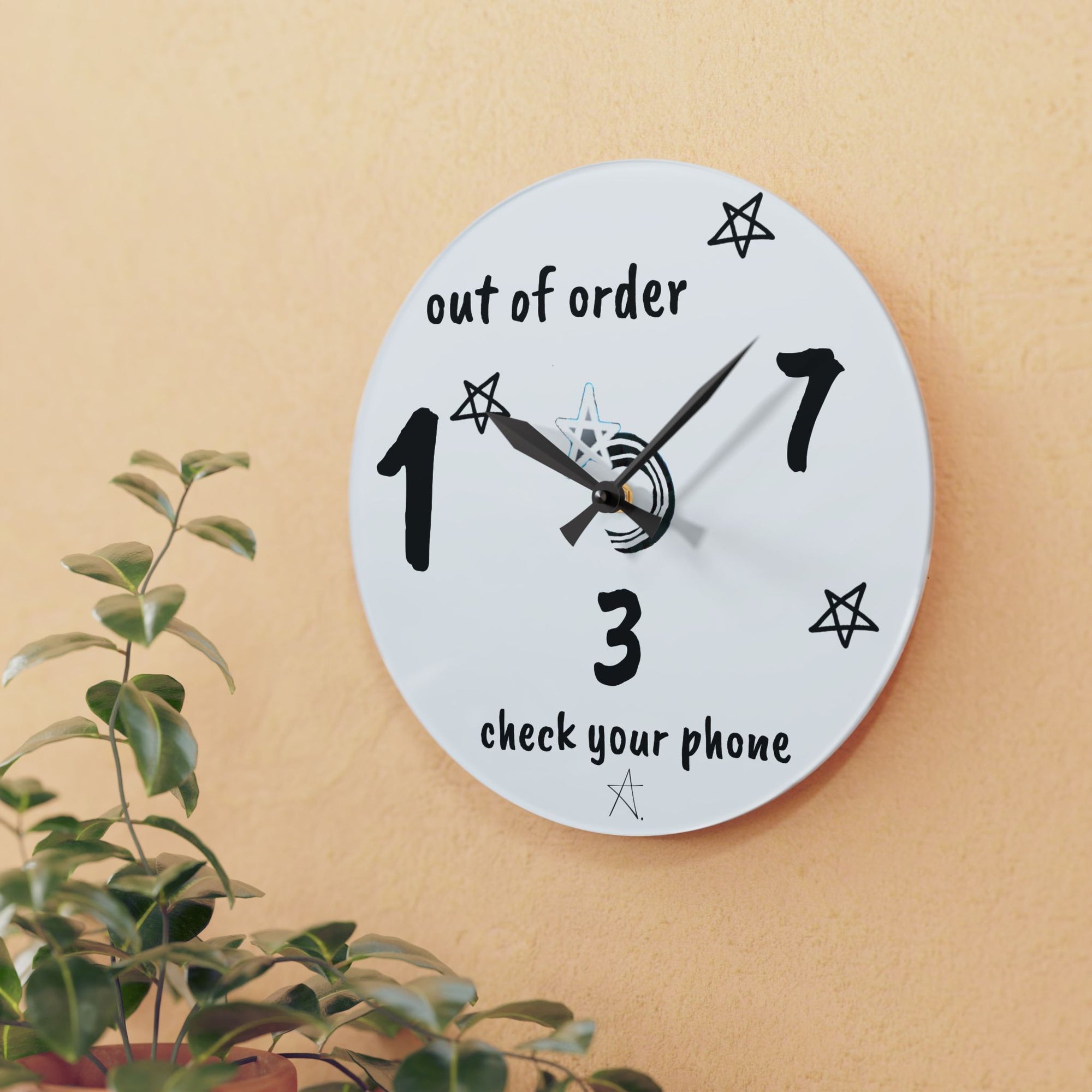 What Time is it? Acrylic Wall Clock