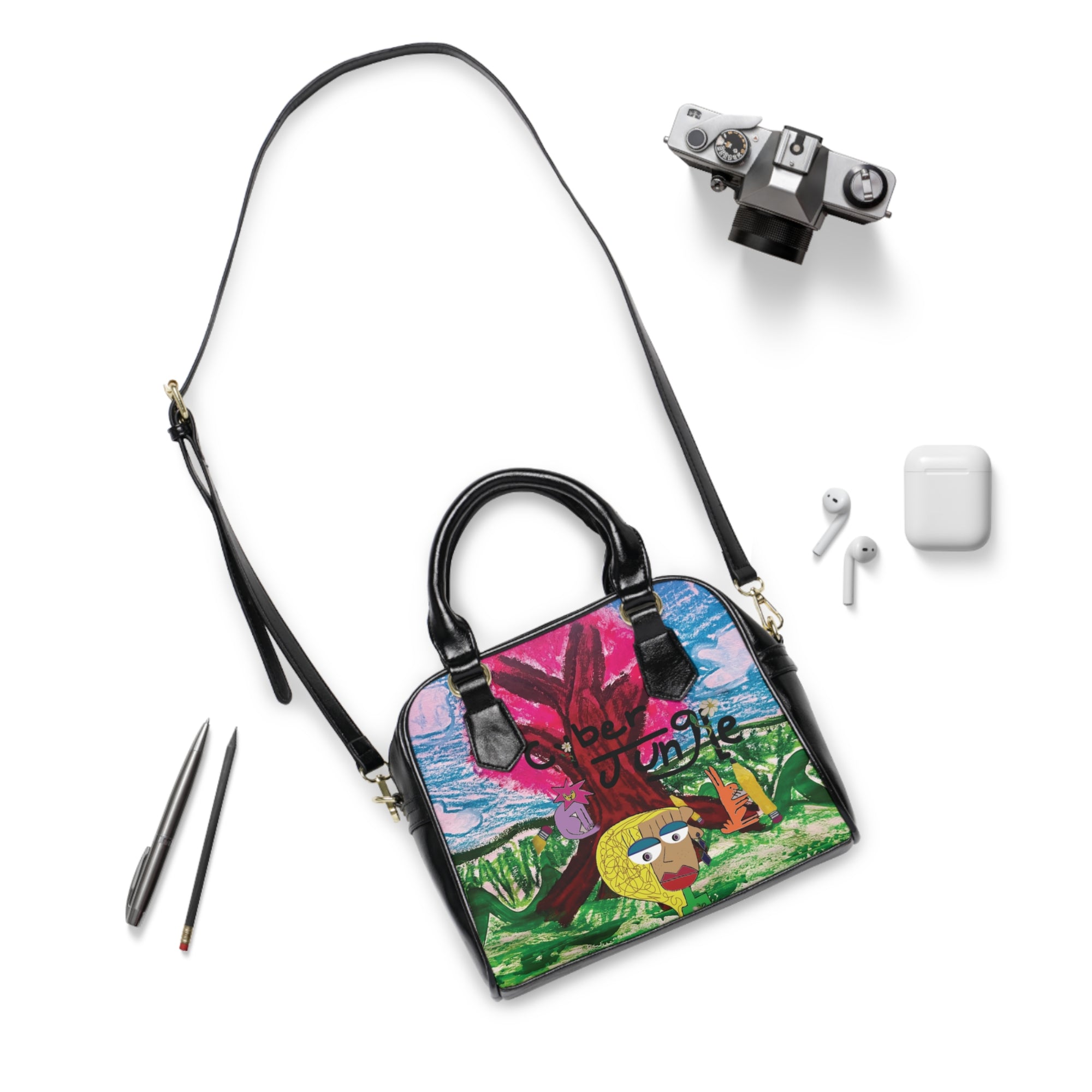 Copy of Cyber Jungle Shoulder Handbag - Abcs Cyber Jungle Design