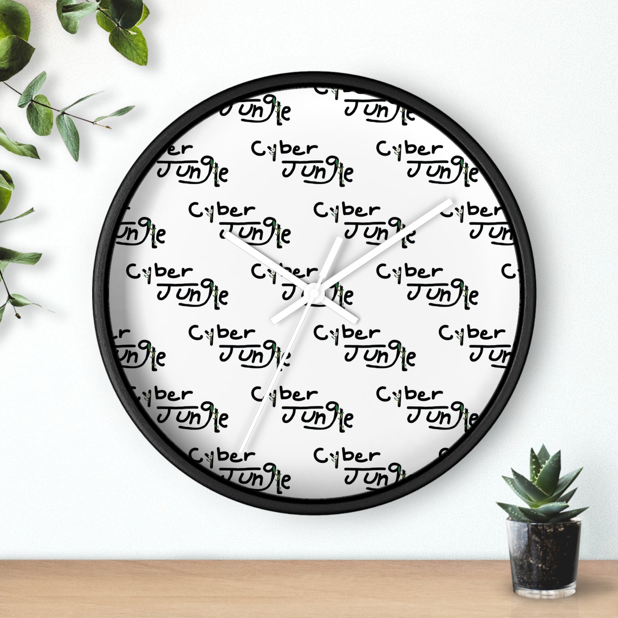 Cyber Jungle Wall Clock - Modern Design for Tech Enthusiasts, Unique Home Decor, Gift for Gamers, Stylish Timepiece, Trendy Wall Art