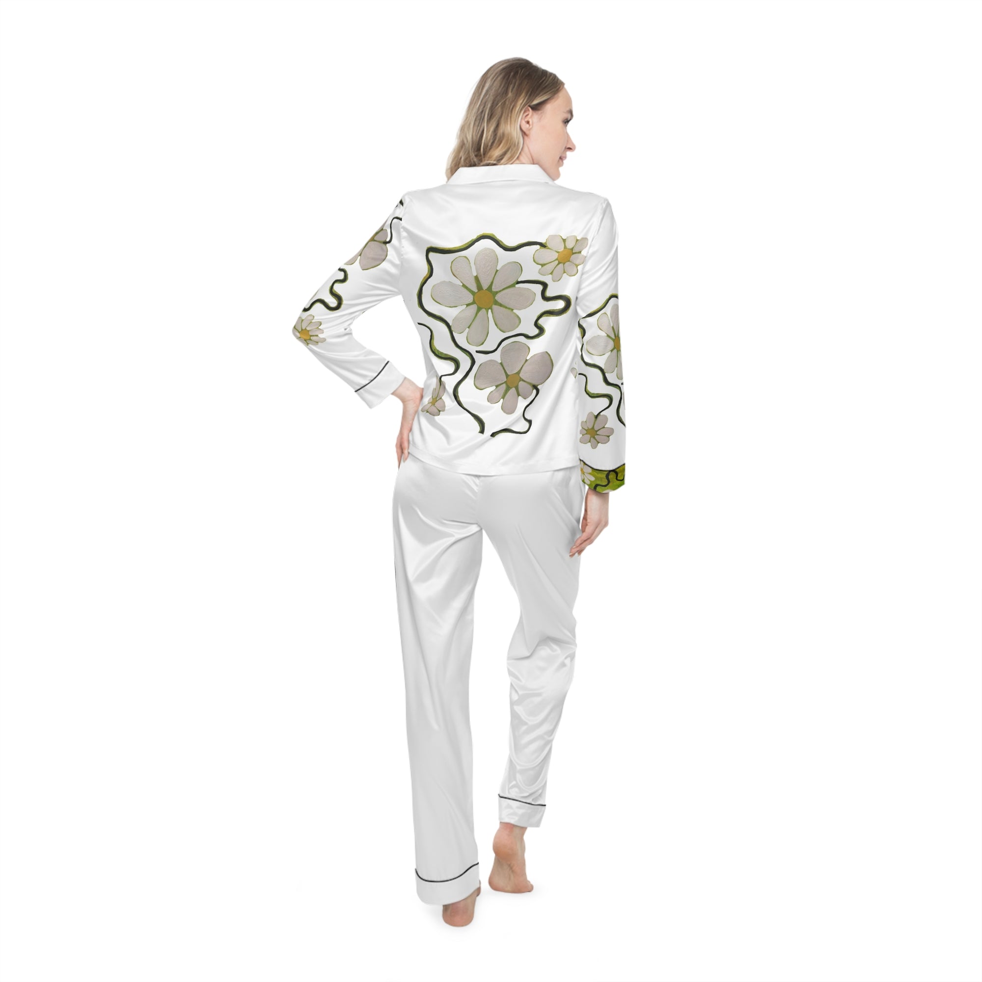 Women's Satin Pajamas (AOP)