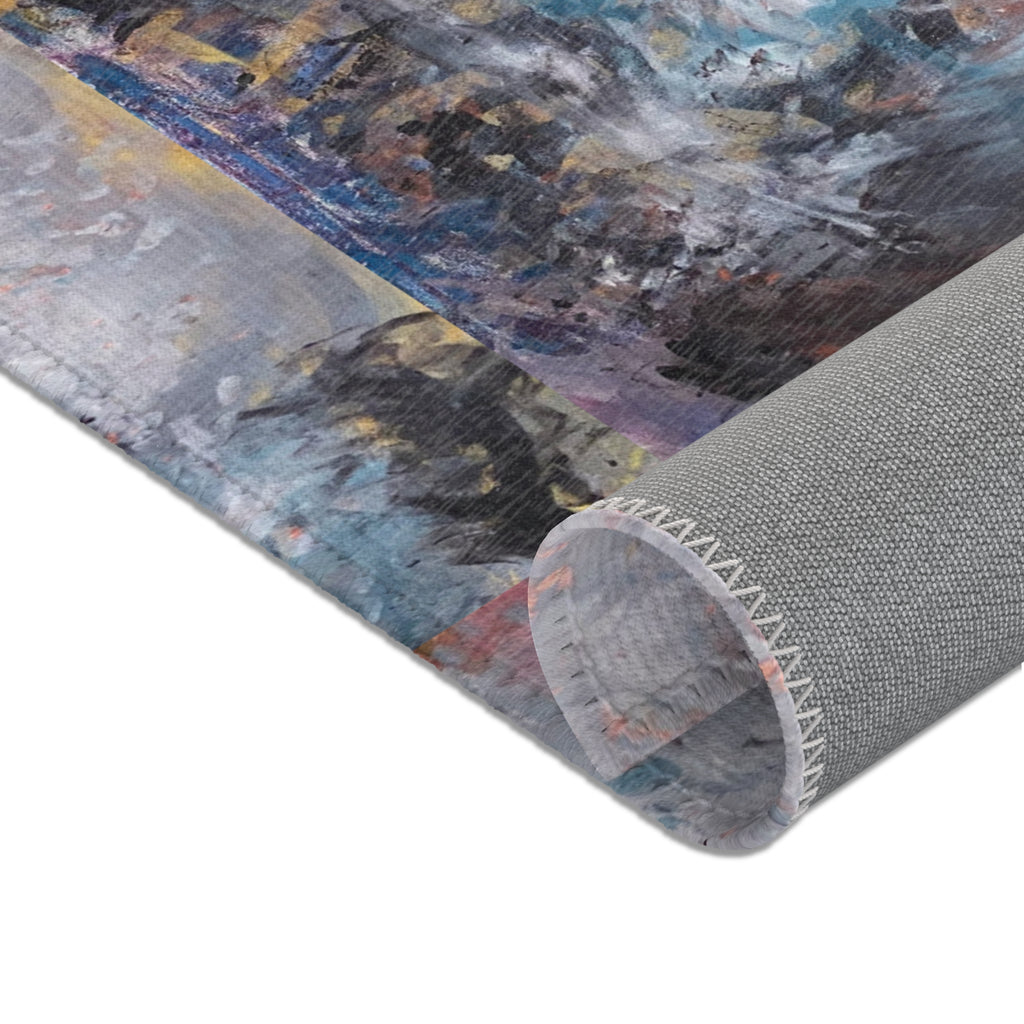 Abstract Area Rug | Bohemian Home Décor, Living Room Accent, Unique Floor Mat, Stylish Carpet, Cozy Indoor Rugs