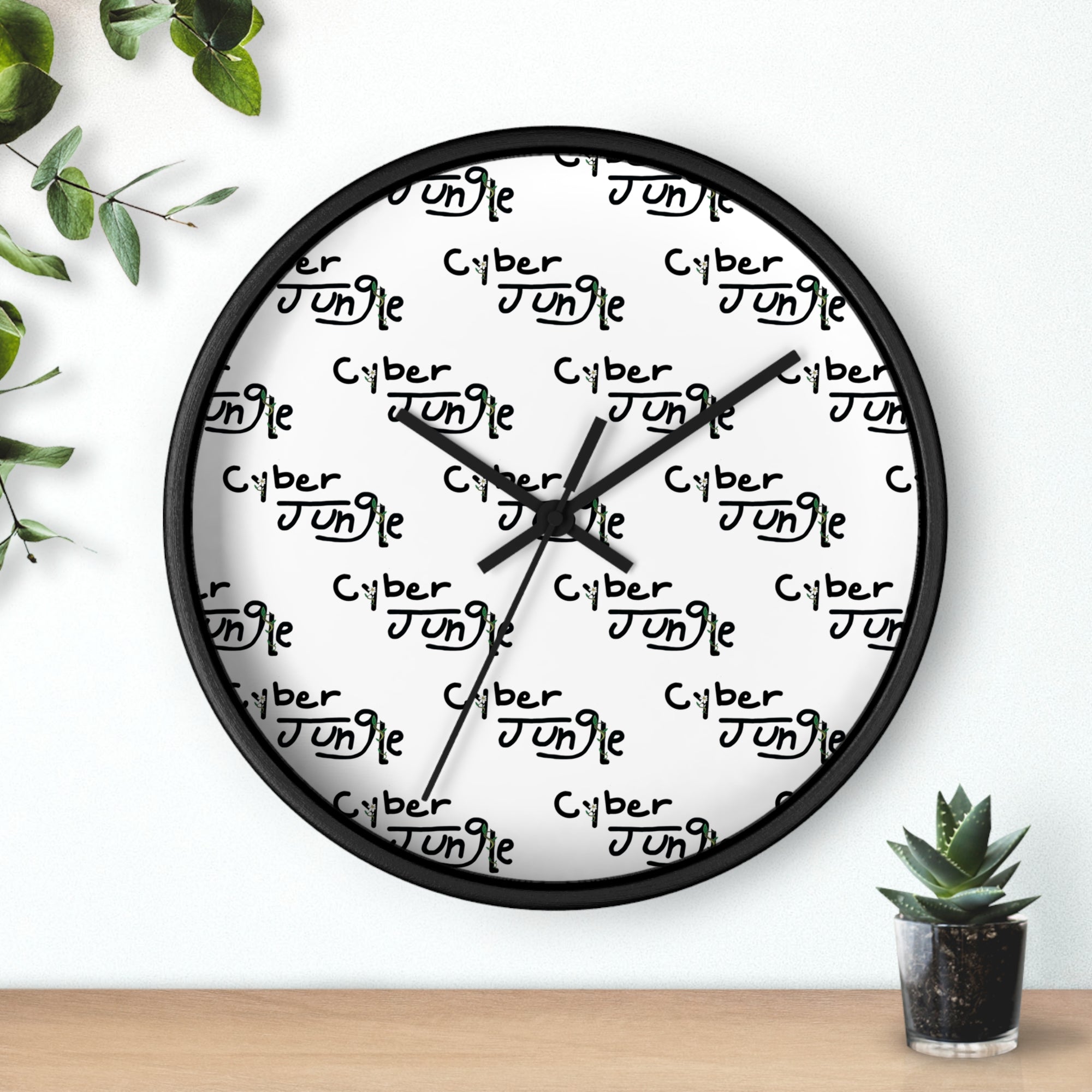 Cyber Jungle Wall Clock - Modern Design for Tech Enthusiasts, Unique Home Decor, Gift for Gamers, Stylish Timepiece, Trendy Wall Art