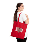 Organic Beating Heart Cotton Tote Bag