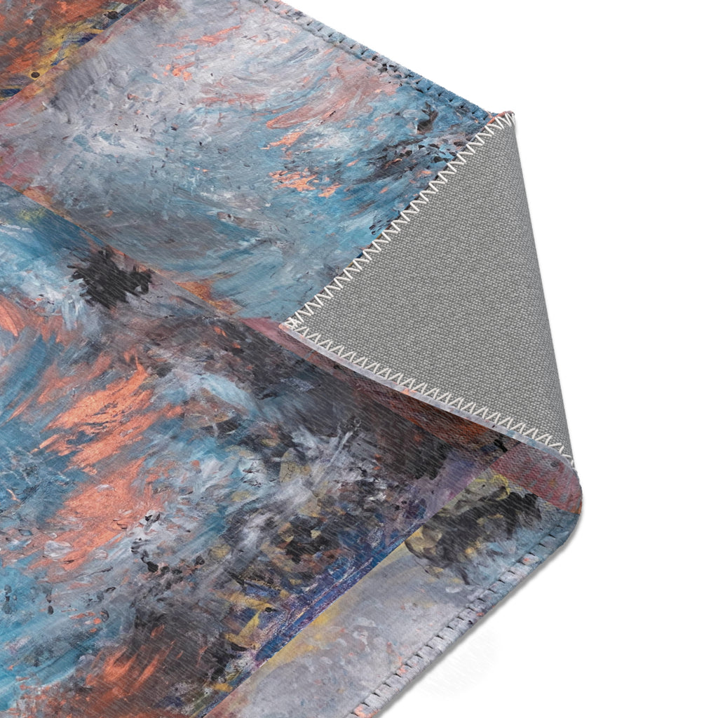 Abstract Area Rug | Bohemian Home Décor, Living Room Accent, Unique Floor Mat, Stylish Carpet, Cozy Indoor Rugs
