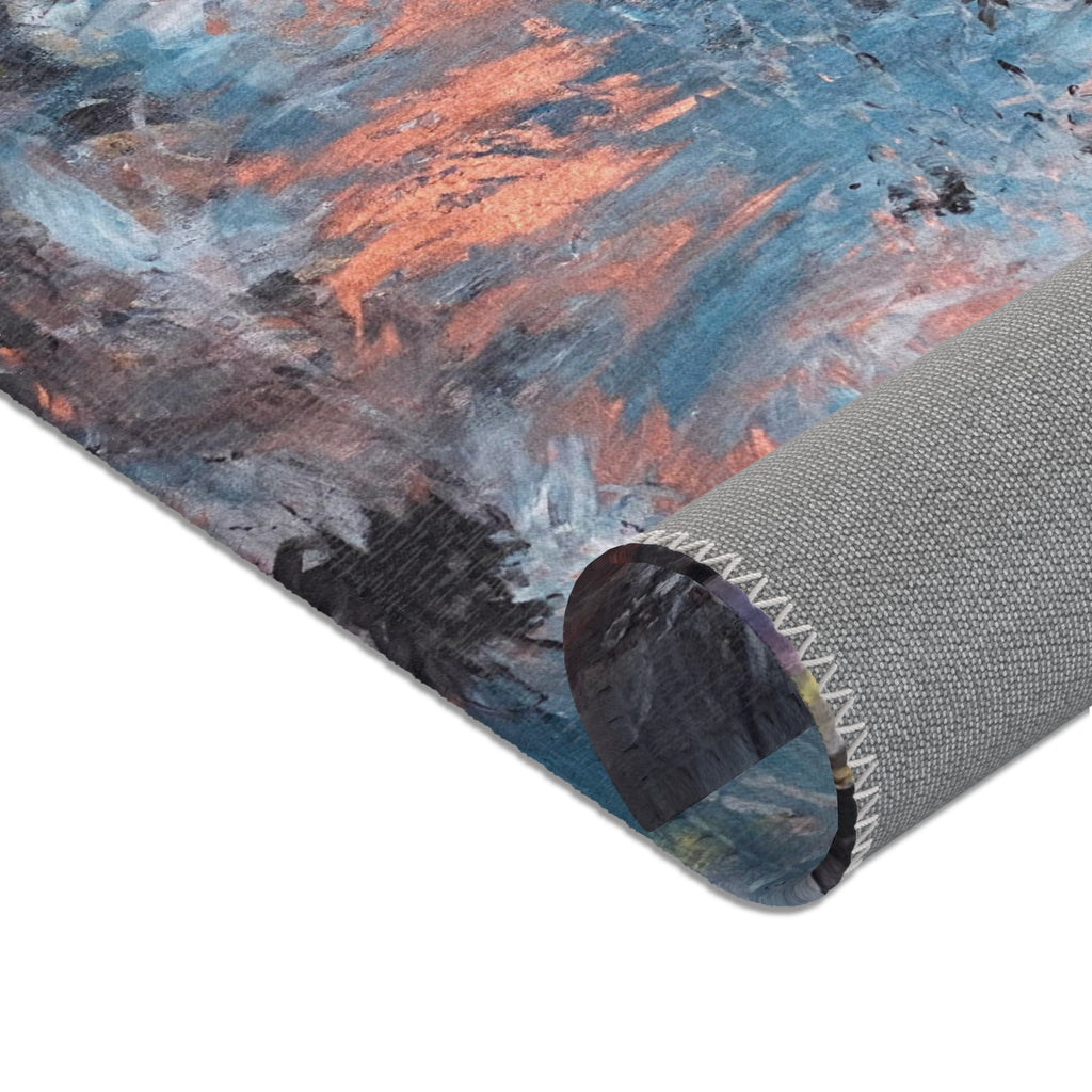 Abstract Area Rug | Bohemian Home Décor, Living Room Accent, Unique Floor Mat, Stylish Carpet, Cozy Indoor Rugs