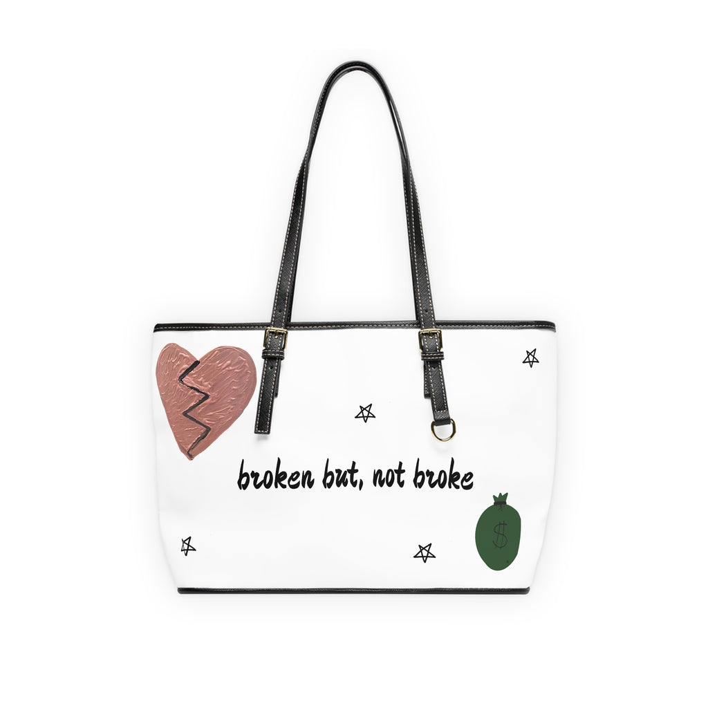 Never Broke Large Leather Shoulder Bag