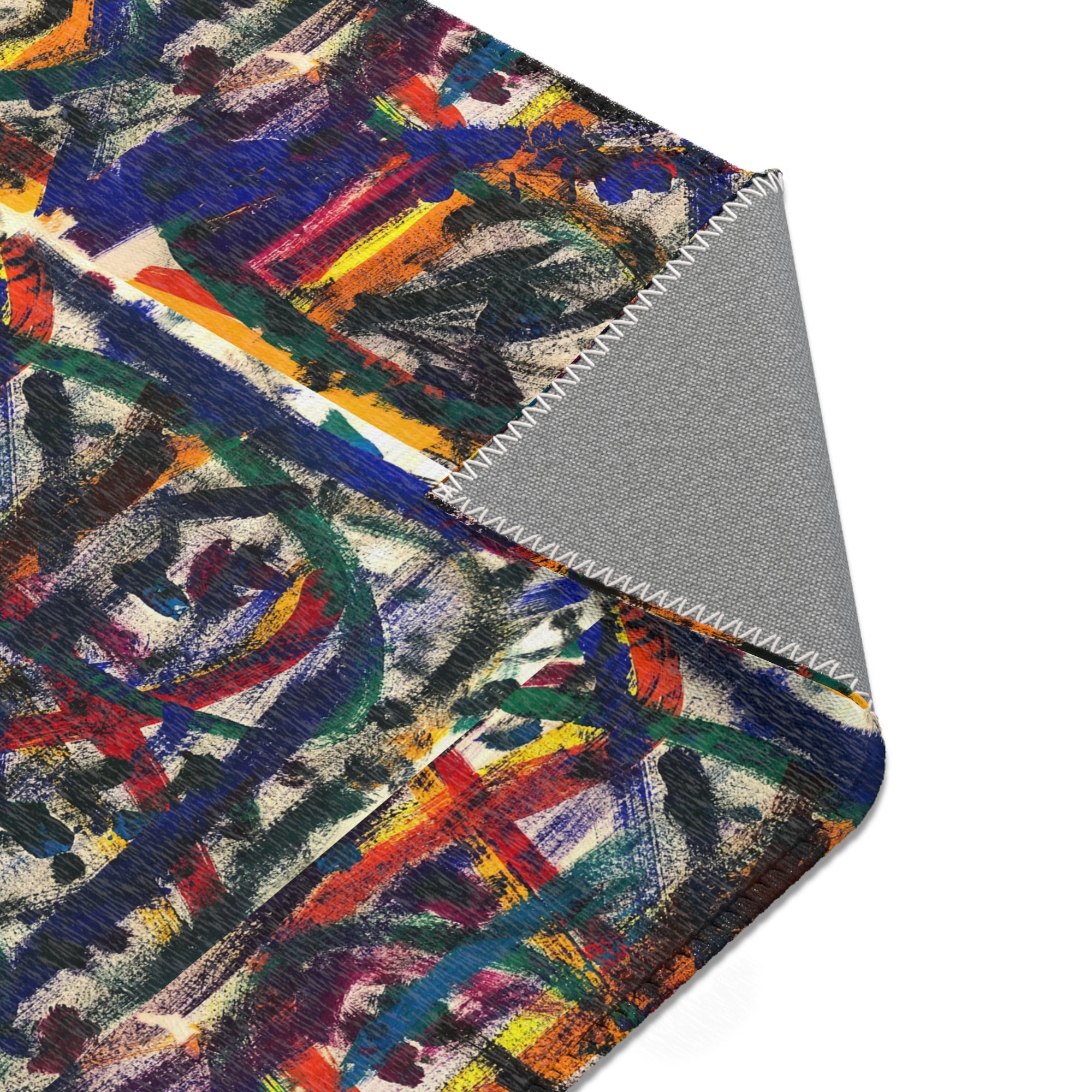 Colorful Bohemian Area Rug, Vibrant Home Decor, Abstract Pattern Carpet, Living Room Mat, Unique Gift for Housewarming