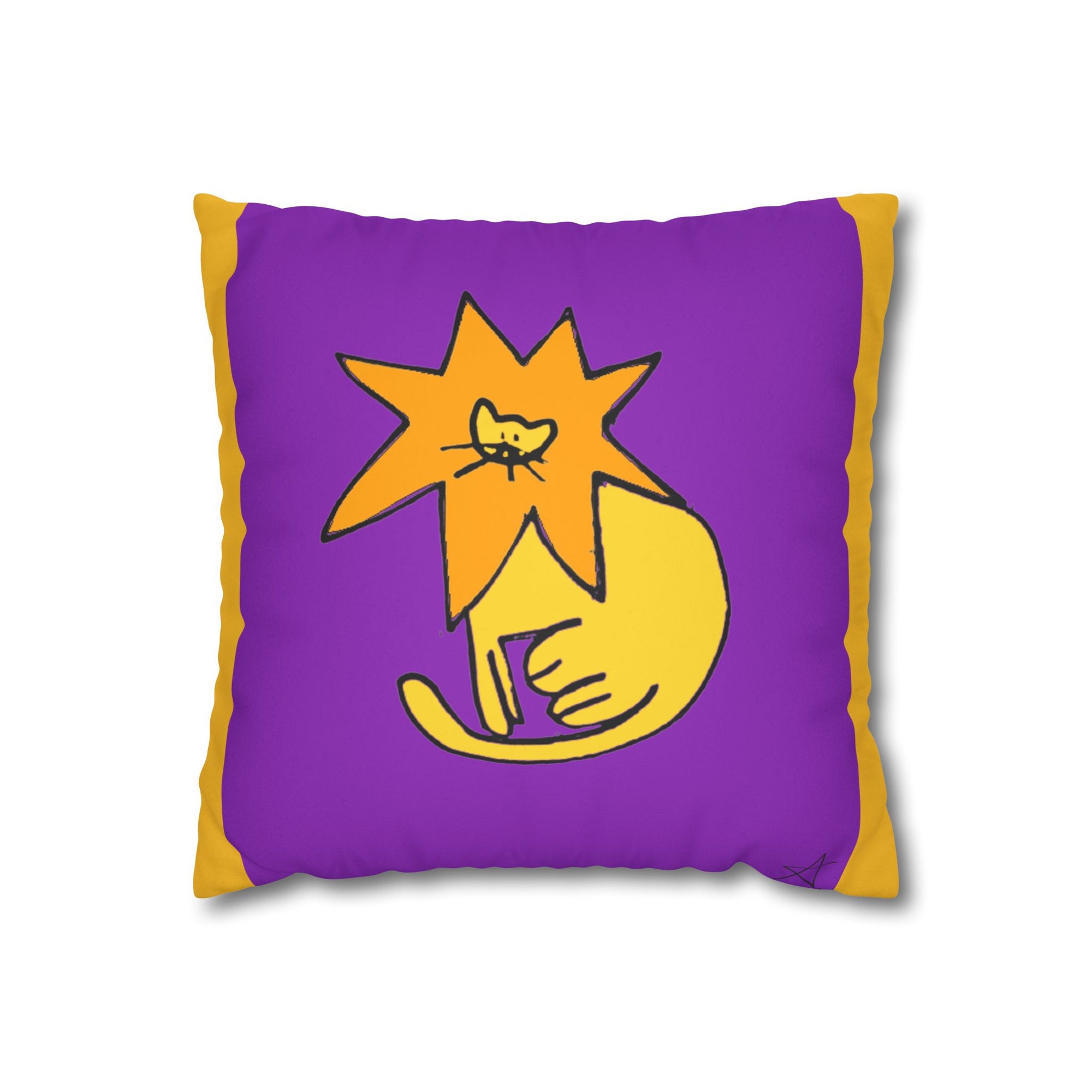 Faux Suede Lion Pillowcase