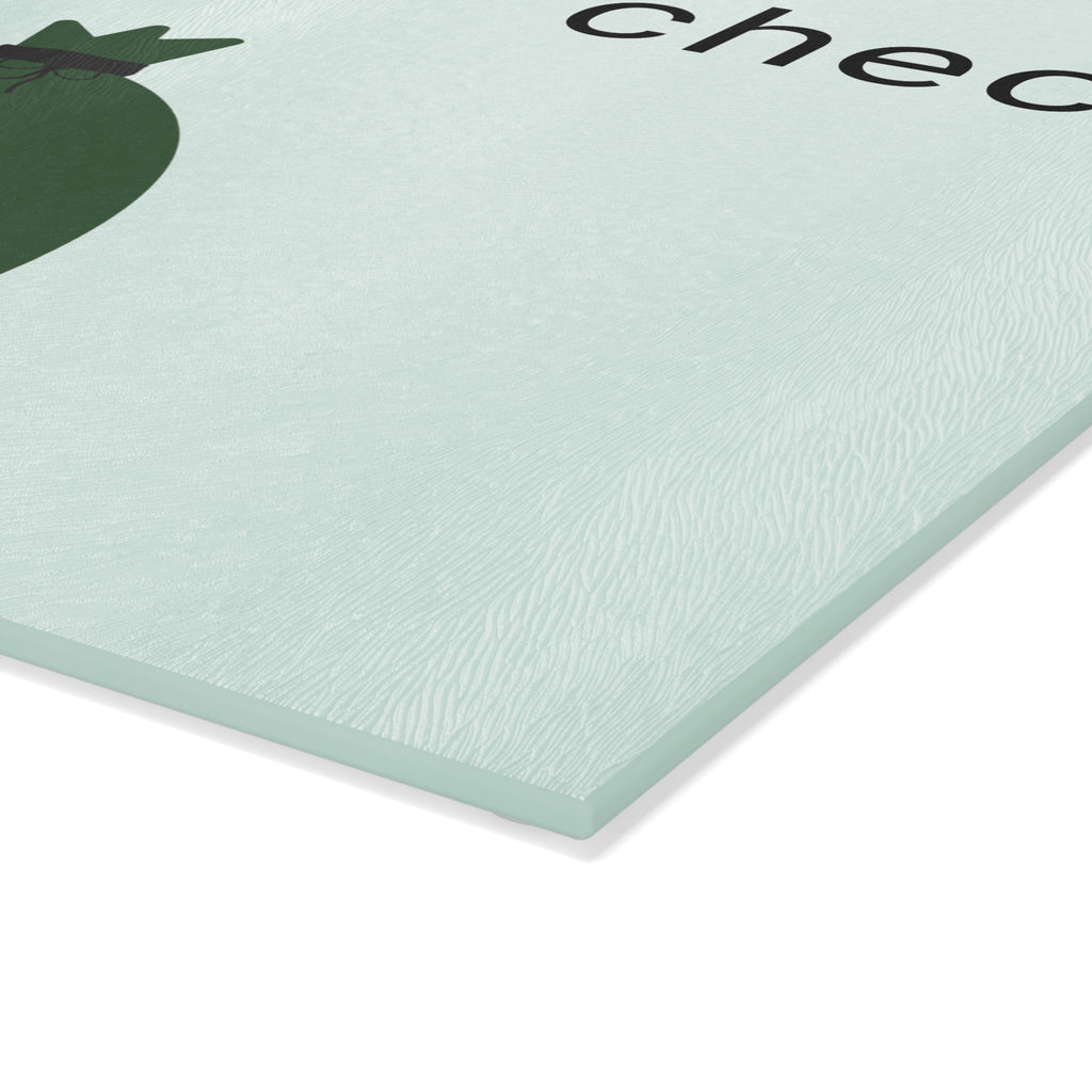 Cut The Check Glass Cutting Board