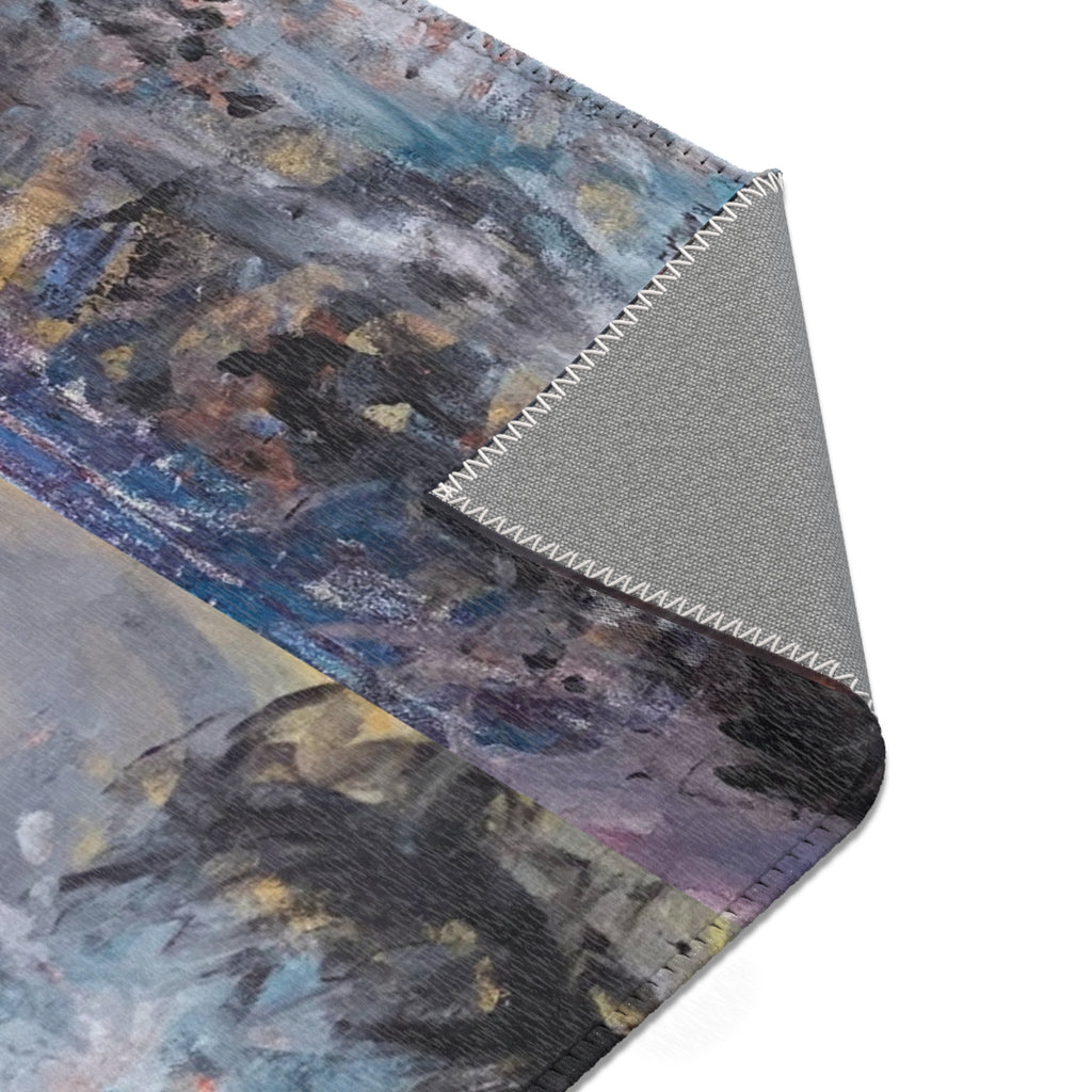 Abstract Area Rug | Bohemian Home Décor, Living Room Accent, Unique Floor Mat, Stylish Carpet, Cozy Indoor Rugs