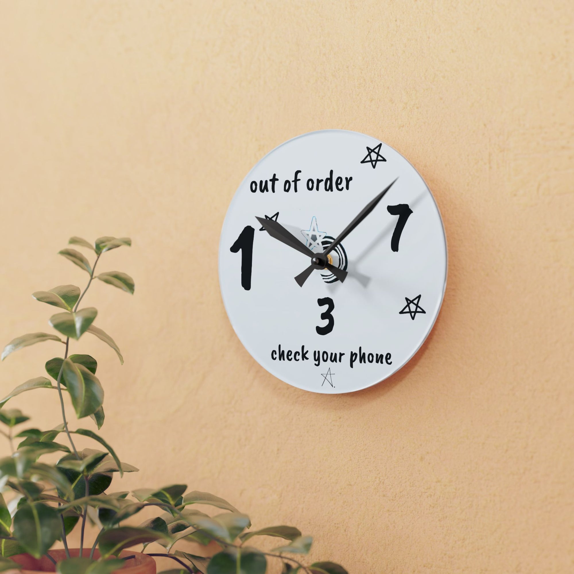 What Time is it? Acrylic Wall Clock