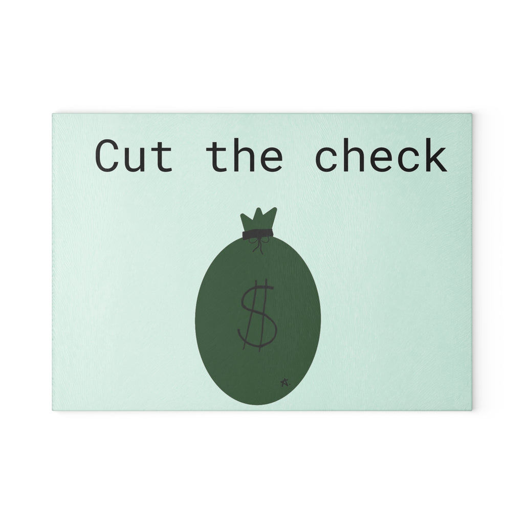 Cut The Check Glass Cutting Board