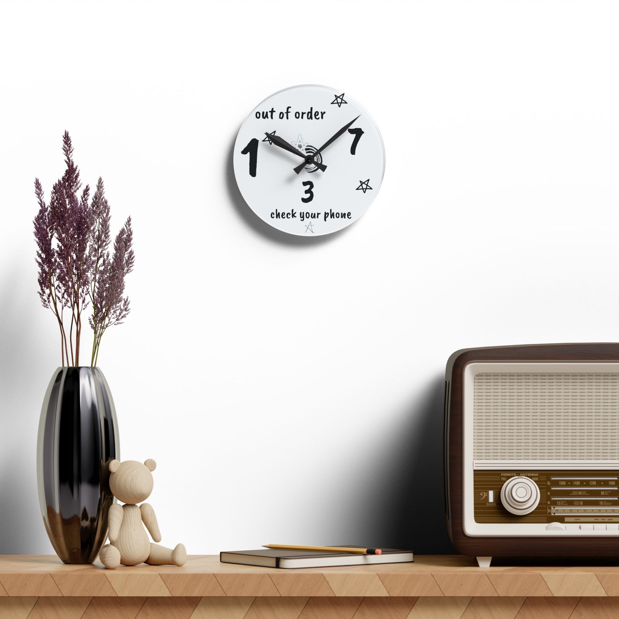 What Time is it? Acrylic Wall Clock