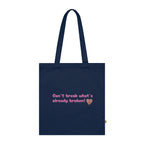 Organic Beating Heart Cotton Tote Bag