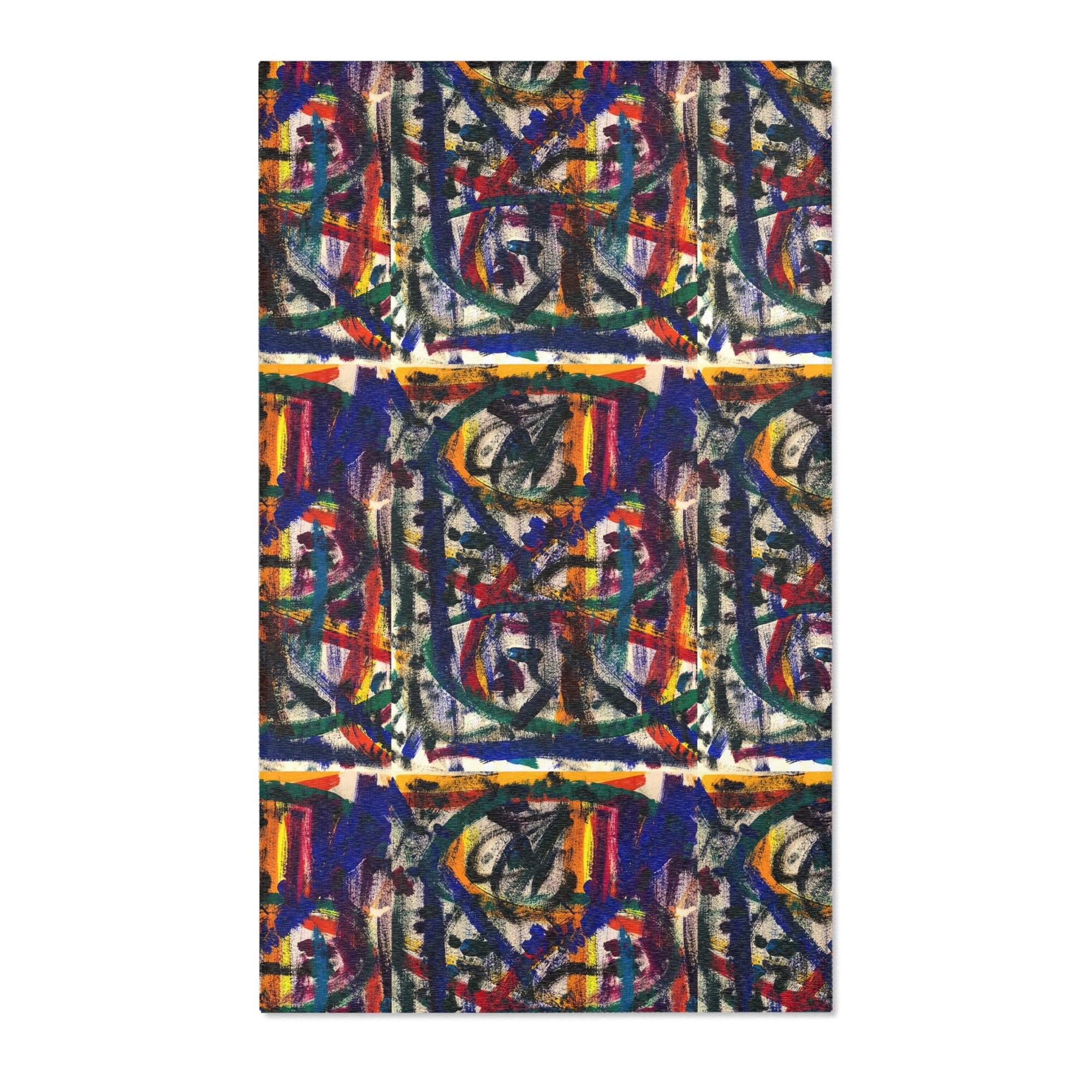 Colorful Bohemian Area Rug, Vibrant Home Decor, Abstract Pattern Carpet, Living Room Mat, Unique Gift for Housewarming