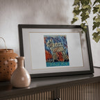 Cyber Zebra Framed Posters, Black