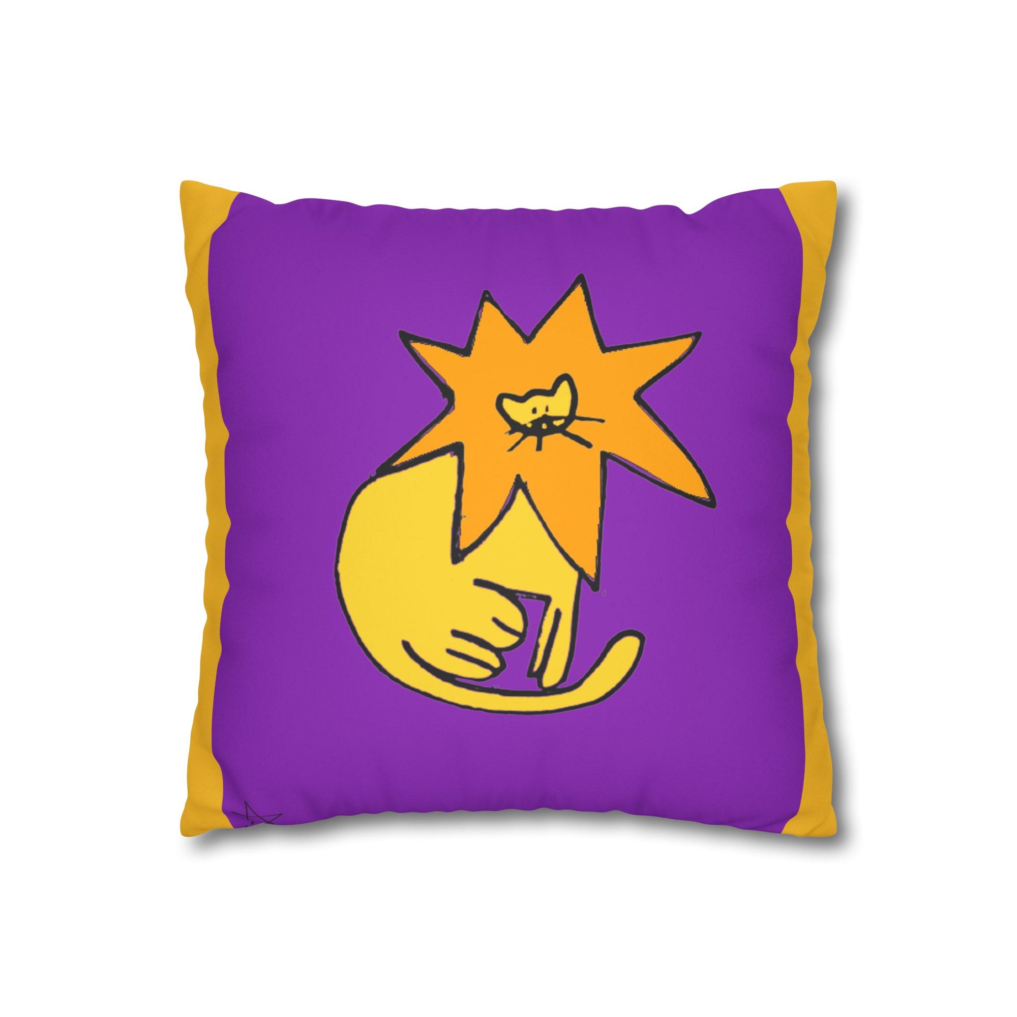 Faux Suede Lion Pillowcase