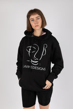 Signature signed color black in the hoodie