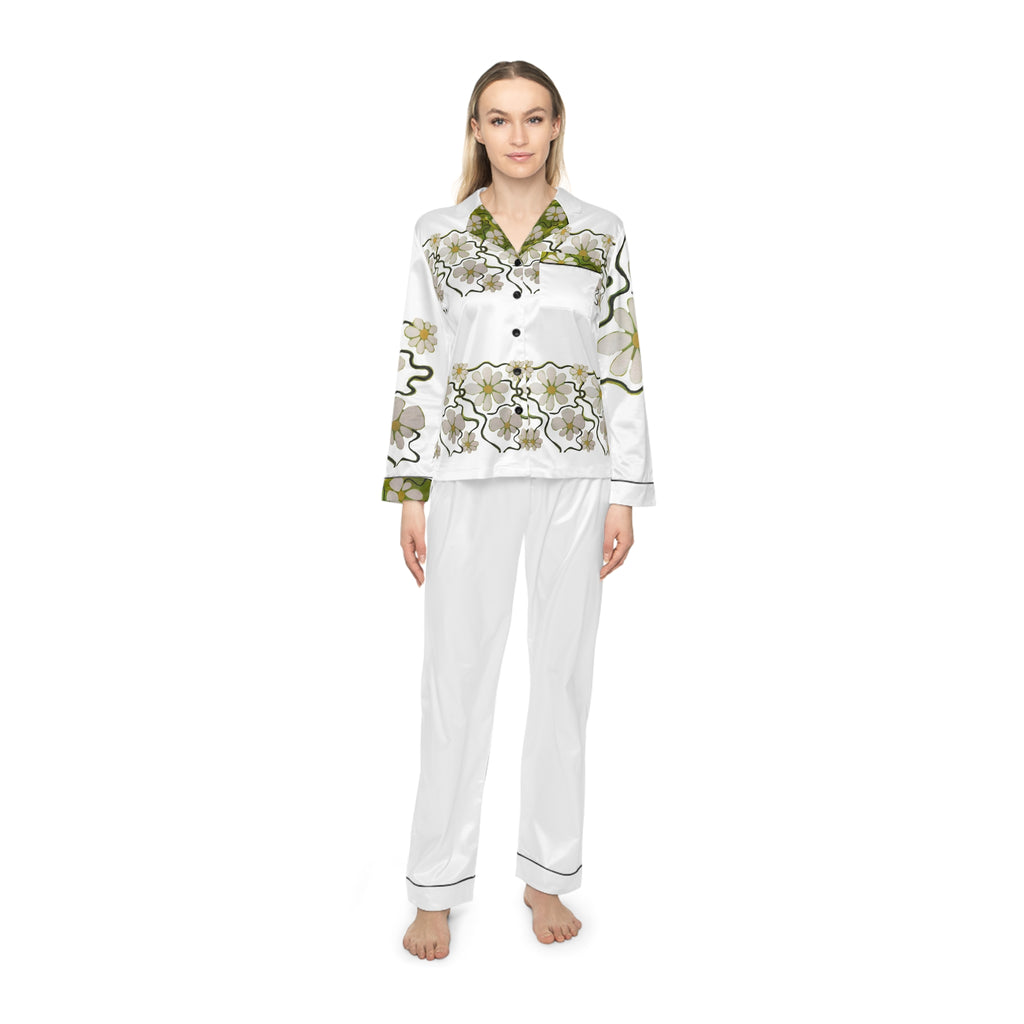 Women's Satin Pajamas (AOP)