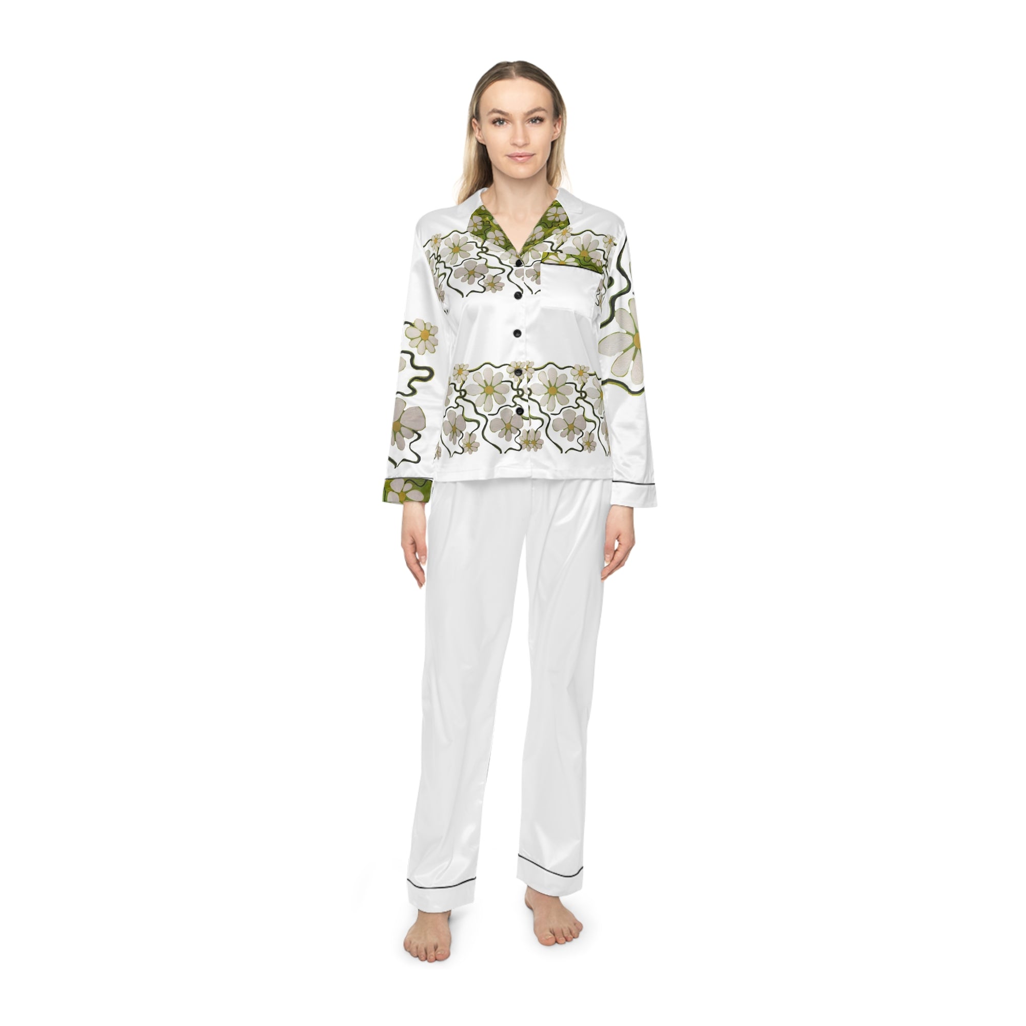 Women's Satin Pajamas (AOP)