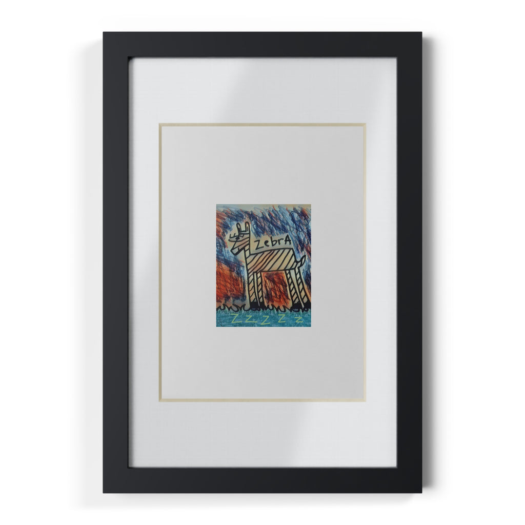 Cyber Zebra Framed Posters, Black