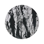 B'n W Splatter Art Round Rug