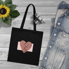 Organic Beating Heart Cotton Tote Bag