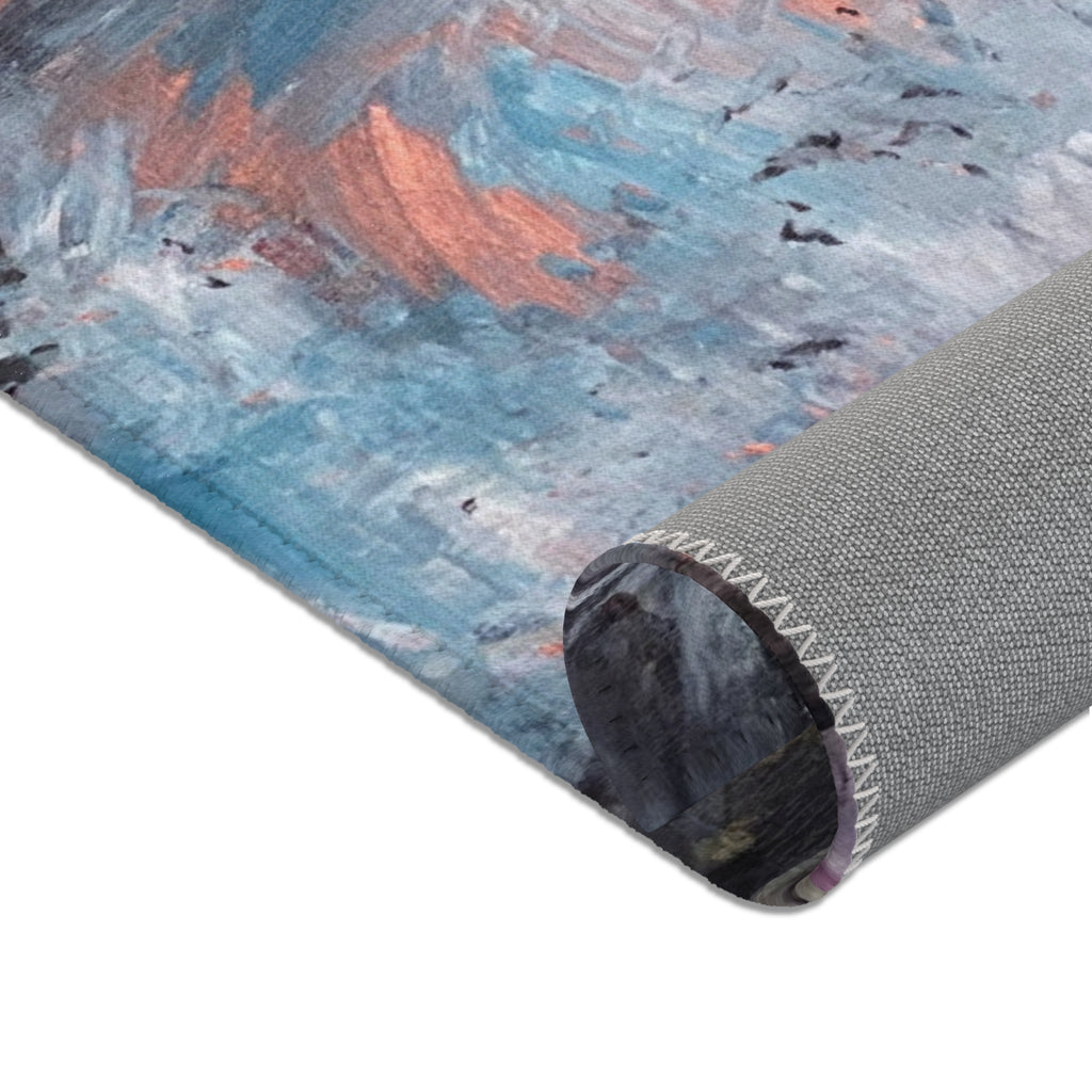 Abstract Area Rug | Bohemian Home Décor, Living Room Accent, Unique Floor Mat, Stylish Carpet, Cozy Indoor Rugs
