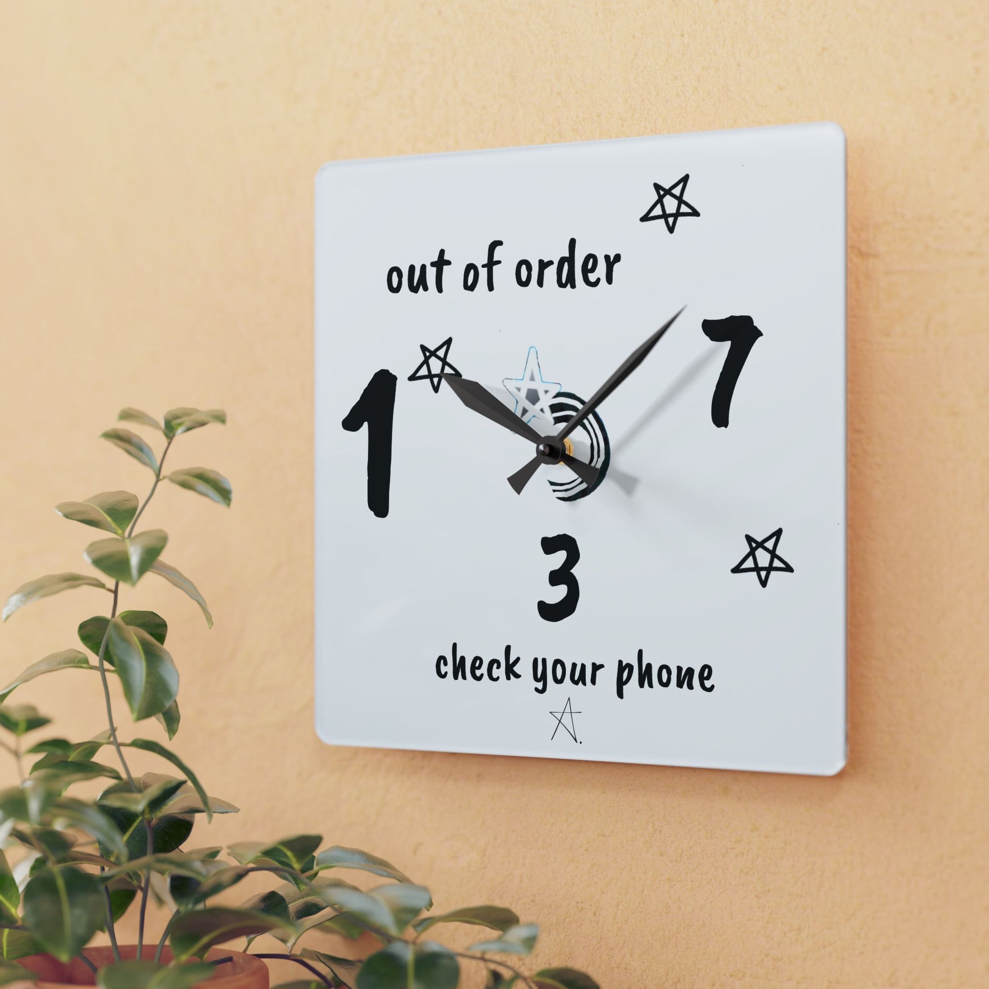 What Time is it? Acrylic Wall Clock