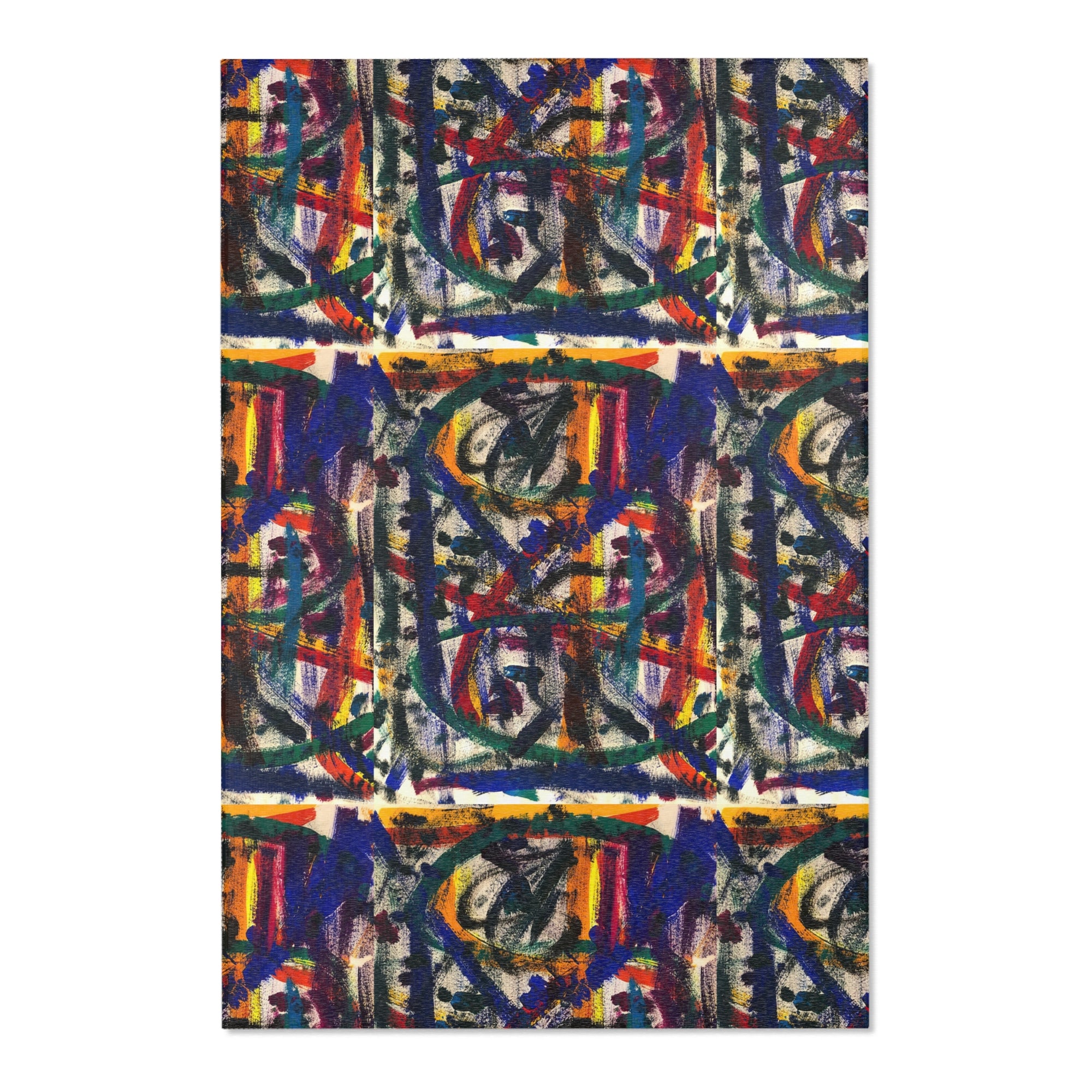 Colorful Bohemian Area Rug, Vibrant Home Decor, Abstract Pattern Carpet, Living Room Mat, Unique Gift for Housewarming