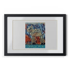 Cyber Zebra Framed Posters, Black