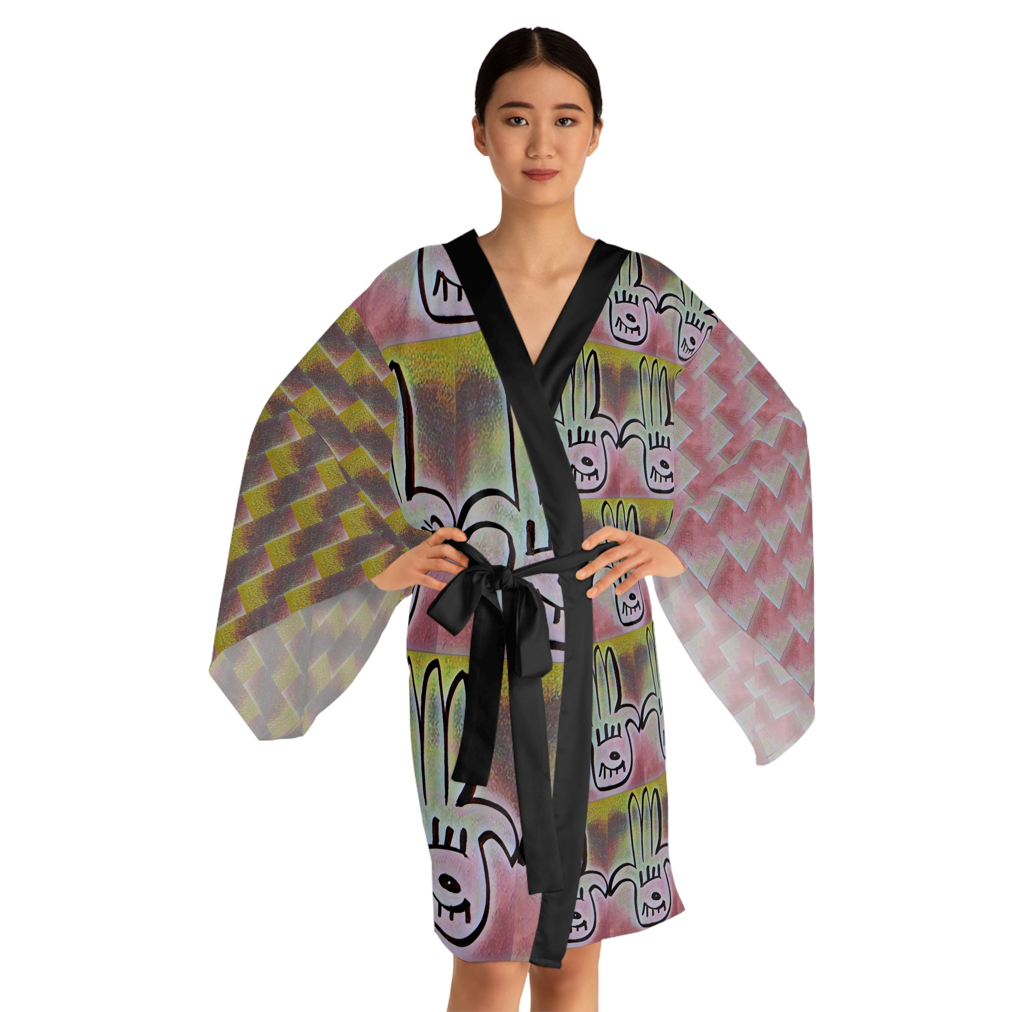 Long Sleeve Kimono Robe (AOP)